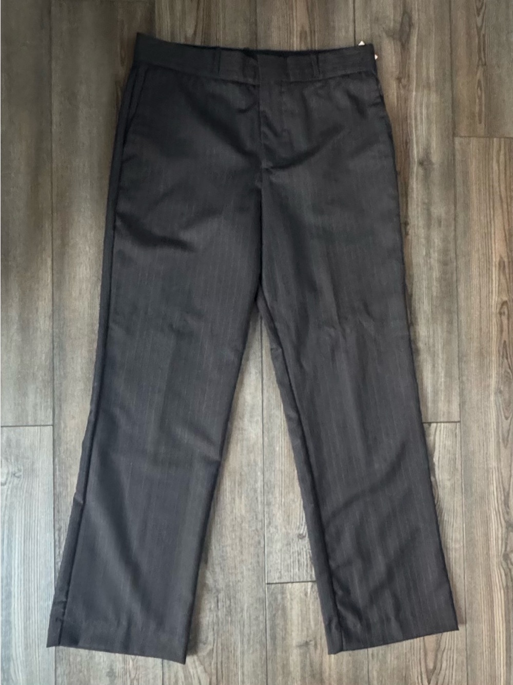 GAP Men's Brown Blue Pinstripe Wool Dress Pants Classic Formal Trousers 34 x 32